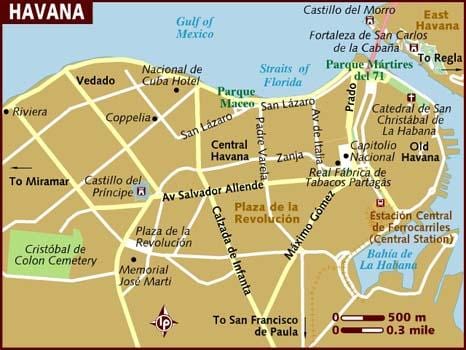 mapa de Havana