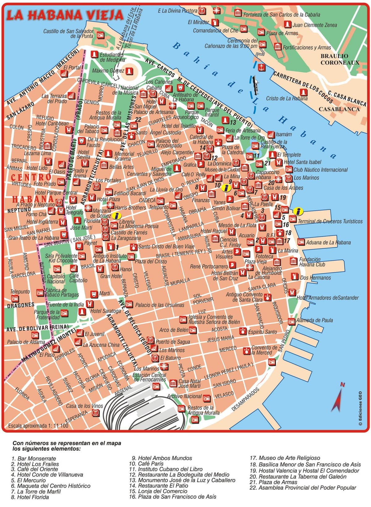 mapa de Havana