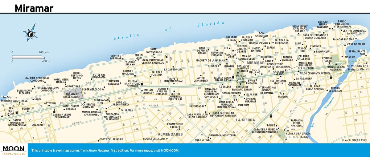miramar mapa de Havana